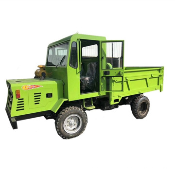 Mountain construction transport vehicle cargo truck hydraulic double top four wheeler